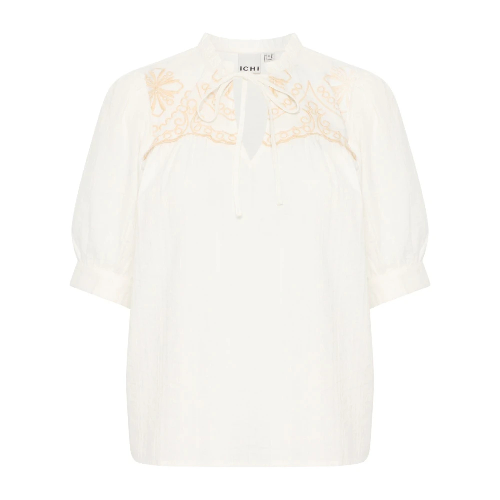 Ichi Damen Weiß Bluse Gaelle - Bild 4