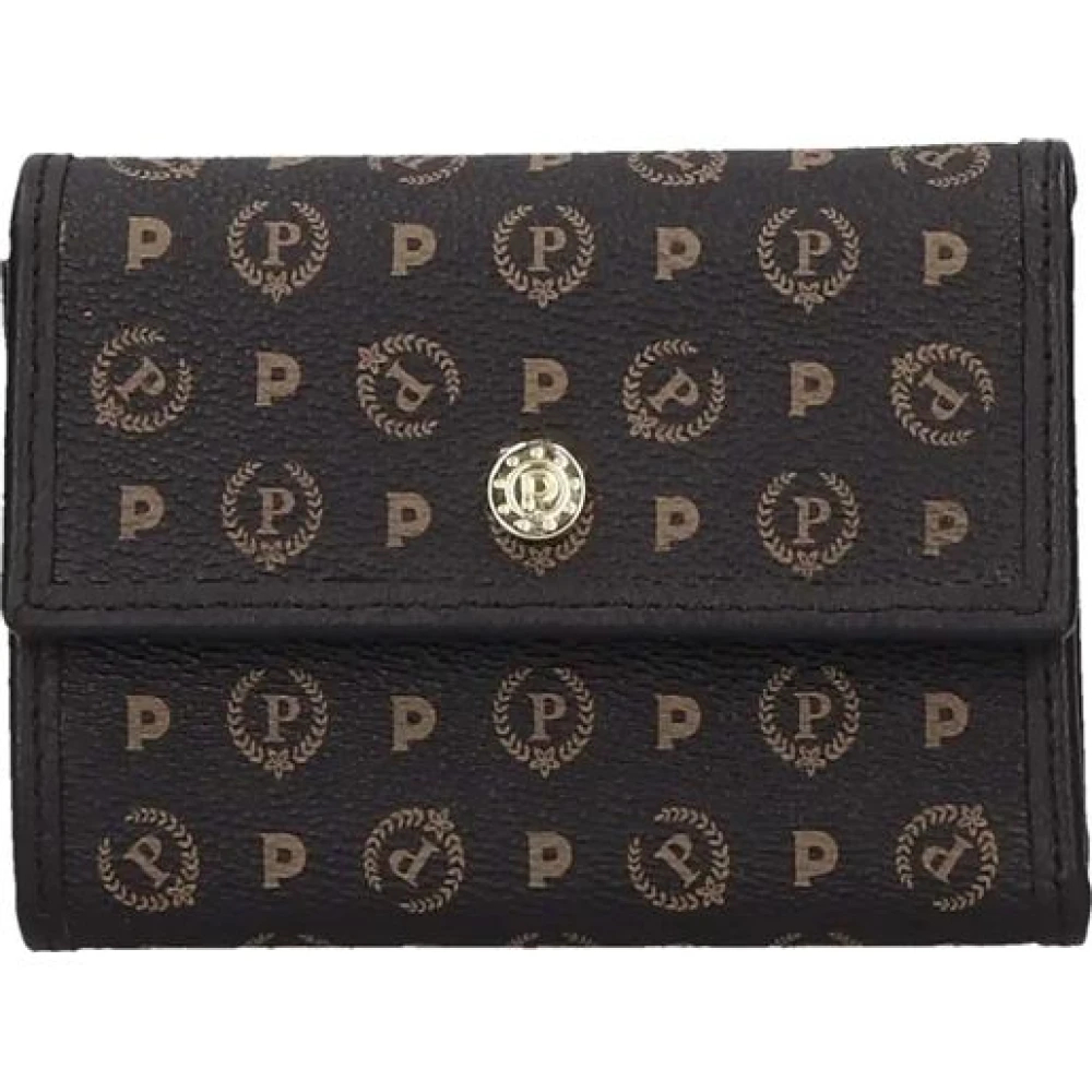 Pollini Damen Schwarz - Mini-Geldbörse Mit Umschlag In Heritage-Print - Accessories - K - One Size