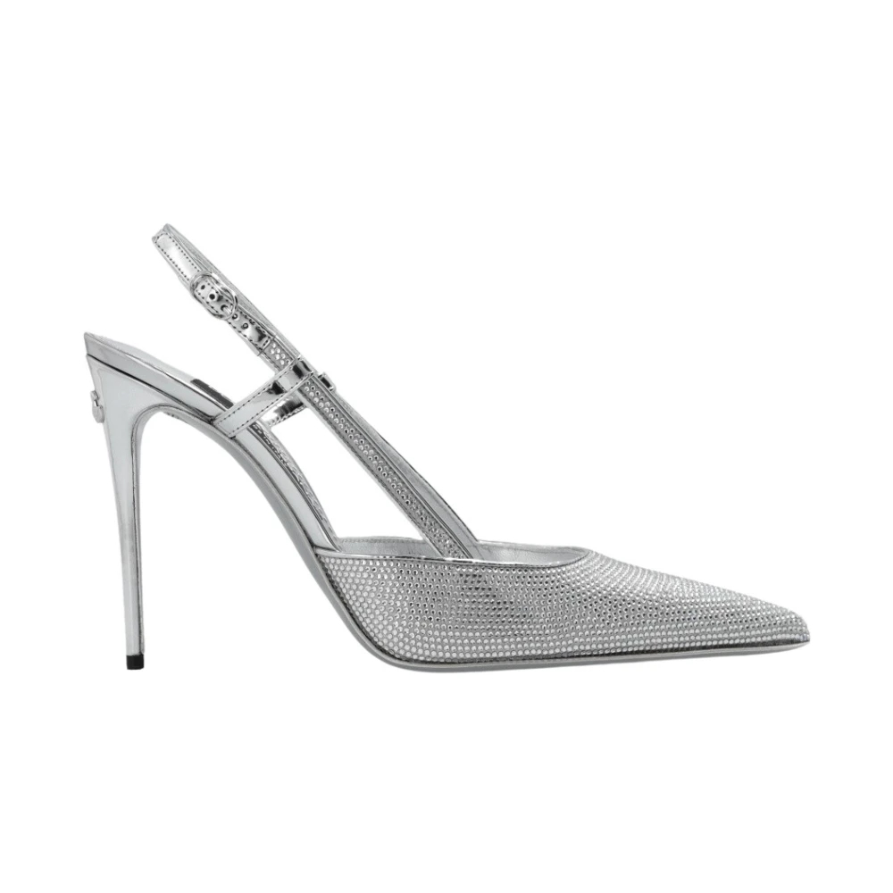 Dolce & Gabbana Damen Grau - Pumps Mit Kristallen - Shoes - 37 1/2 Eu