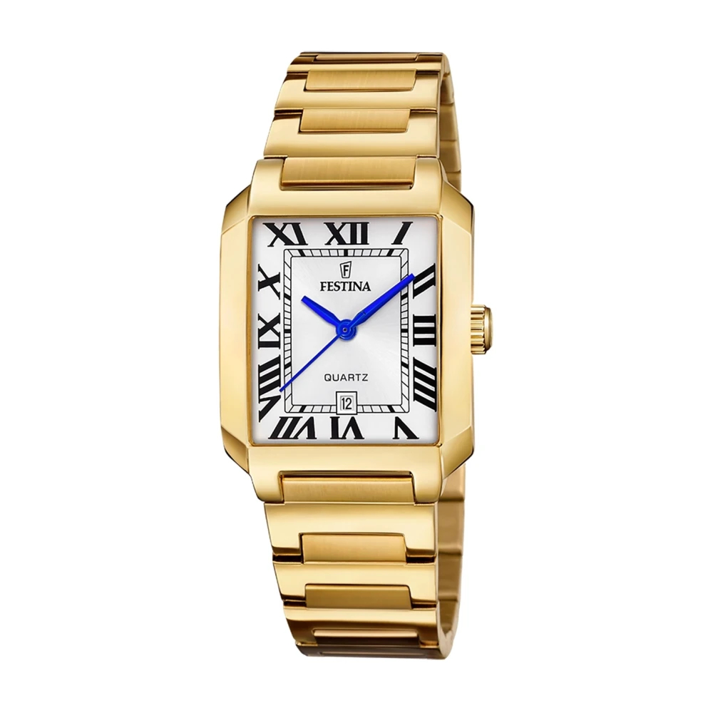 Festina - Elegante Silberne Quadratische Damenuhr - Accessories - Damen - Gelb - One Size - Bild 7