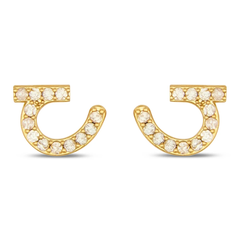 Ferragamo Damen Gelb - Ohrringe Mit Kristallen - Accessories - One Size