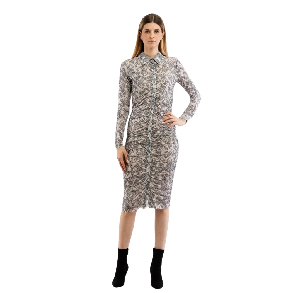 Patrizia Pepe Damen Multicolor - Kleid Mit Animalier-Print - Dresses - Mehrfarbig - M
