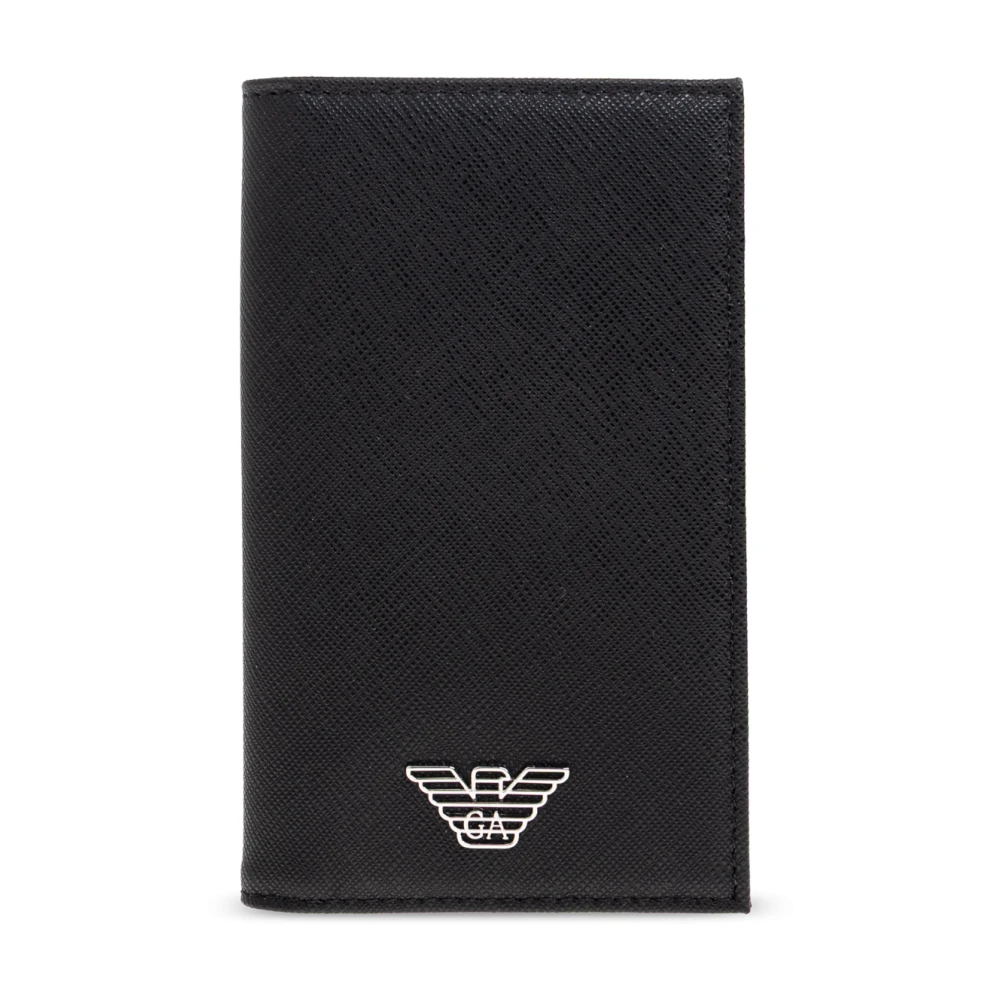 Emporio Armani Herren Schwarz - Kartenhalter Mit Applikation - Accessories - K - One Size