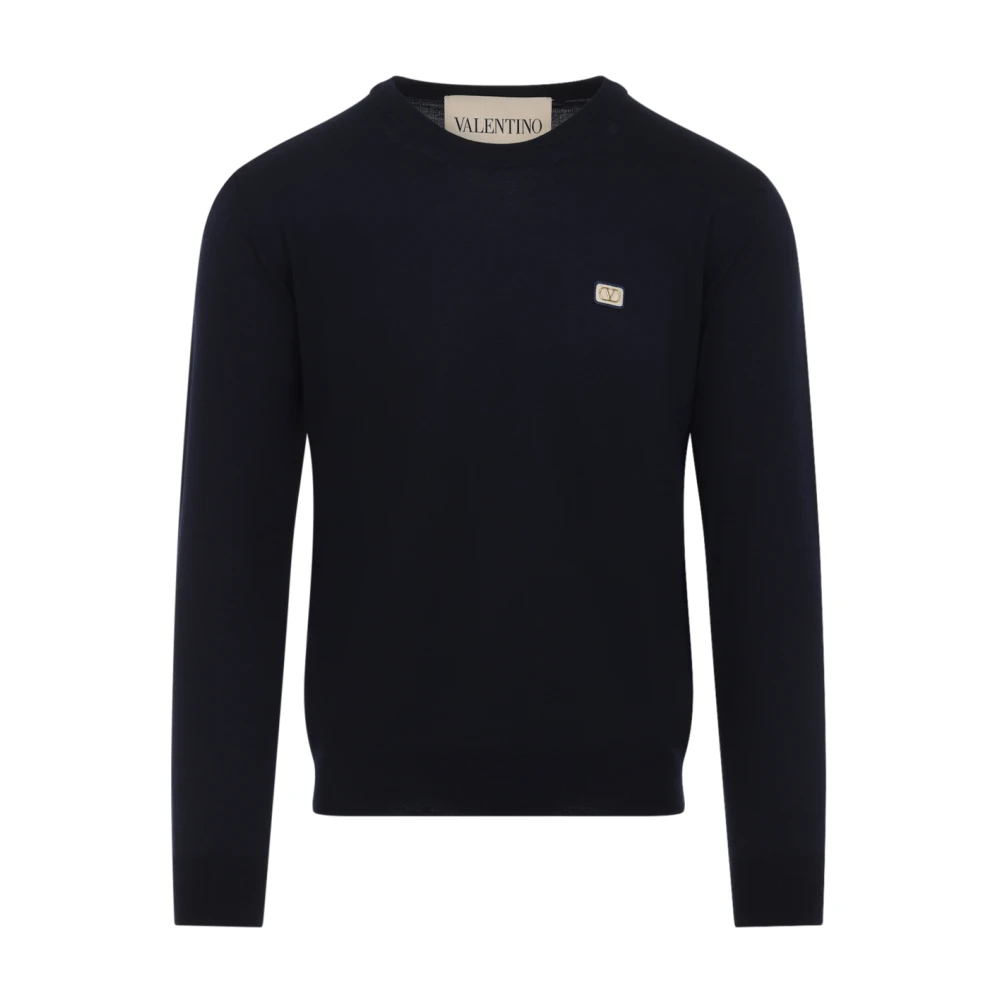 Valentino - Wollpullover Mit Vg-Stickerei - Knitwear -Herren -Blau -M