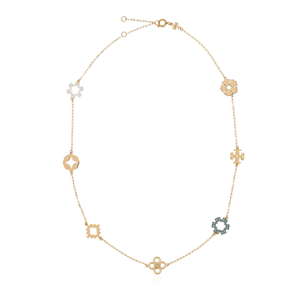 Tory Burch Damen Gelb - Halskette Mit Funkelnden Kristallen - Accessories - One Size