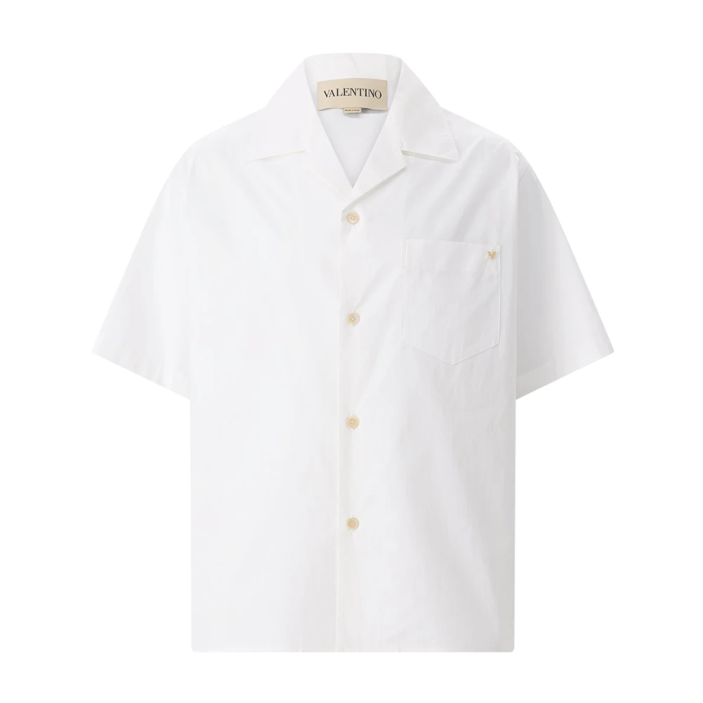 Valentino - Cotton Poplin Vacation Shirt - Shirts -Herren -Weiß -M