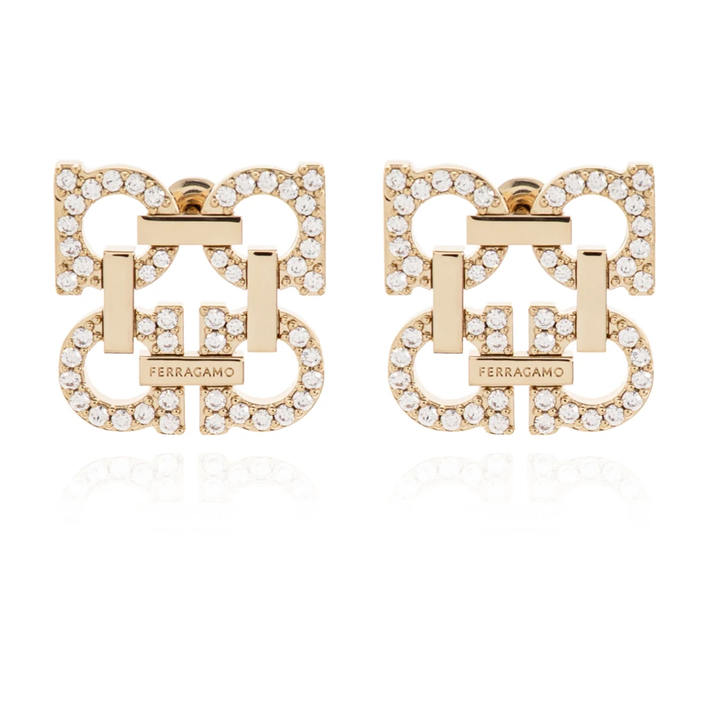 Ferragamo Damen Gelb - Ohrringe Mit Schimmernden Kristallen - Accessories - One Size