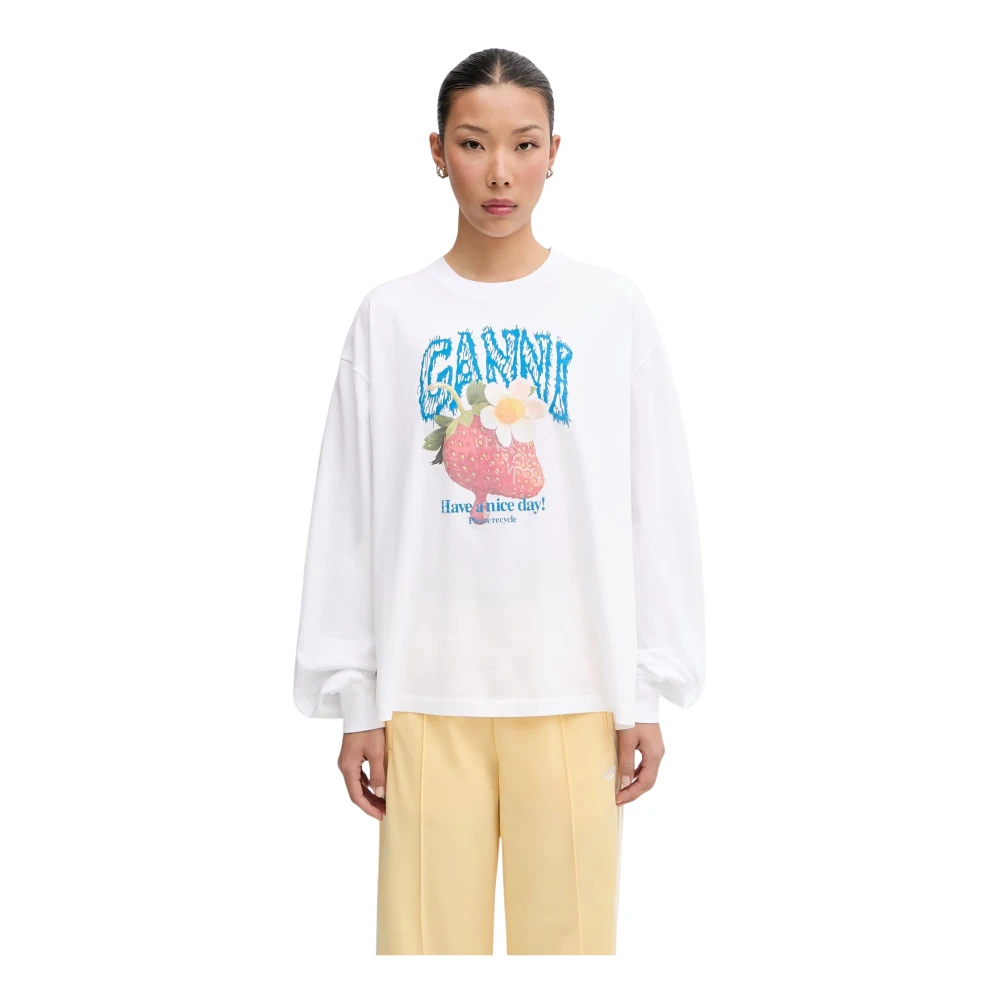 GANNI Printed Cotton T-Shirt - Bild 3