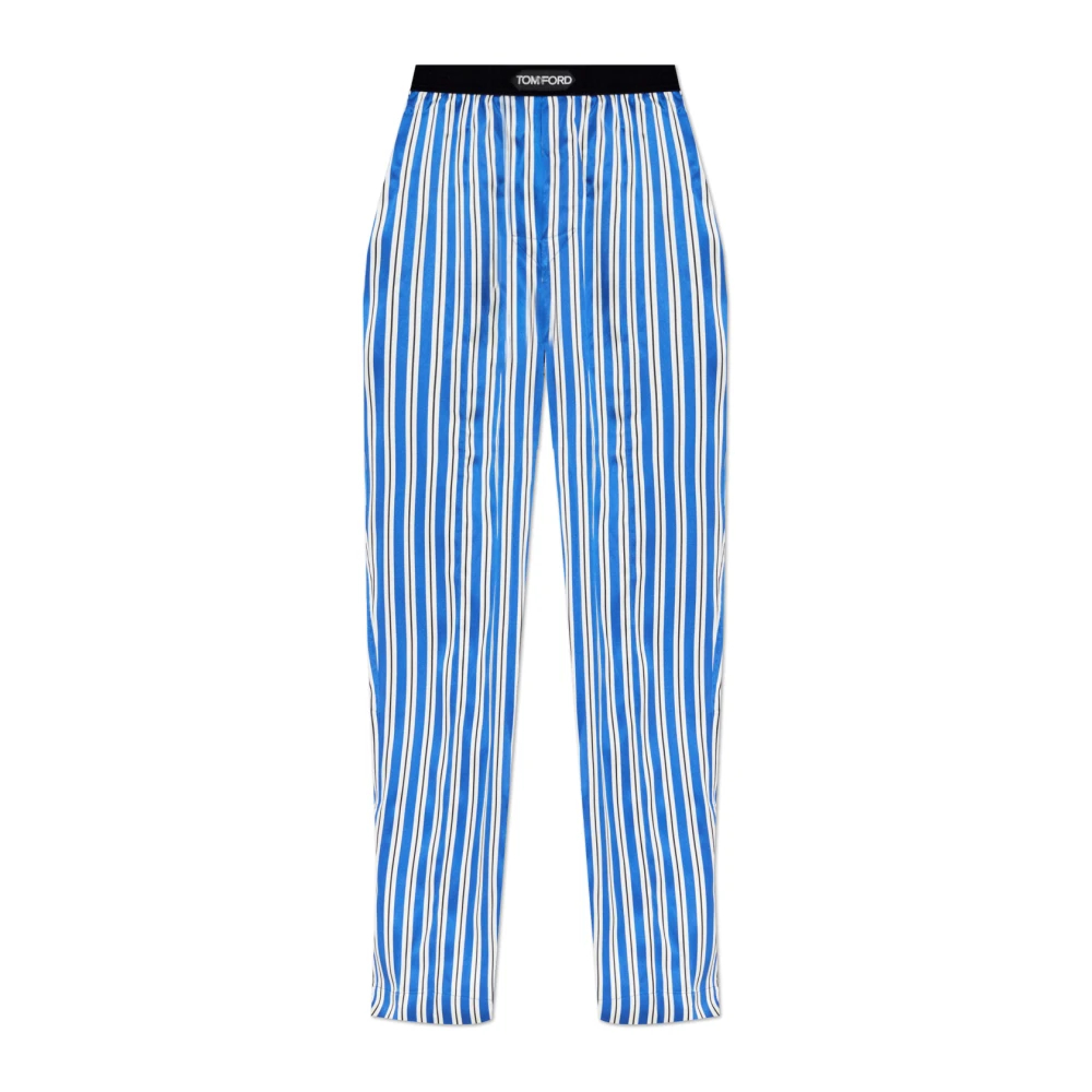 Tom Ford Herren Blau - Bedruckte Stretch-Satin Pyjamahose - Nightwear & Lounge - Xs