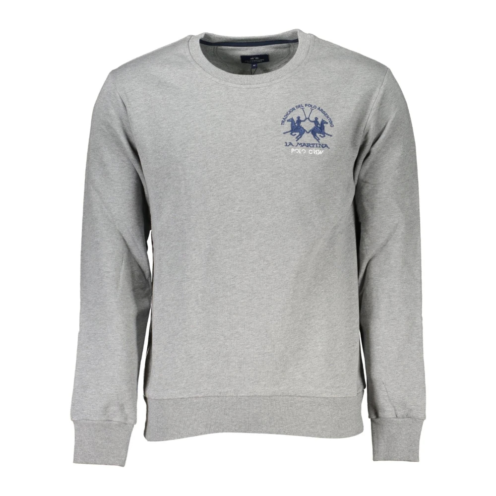 La Martina Grigio Baumwoll Herren Sweatshirt Extra Groß - Bild 5