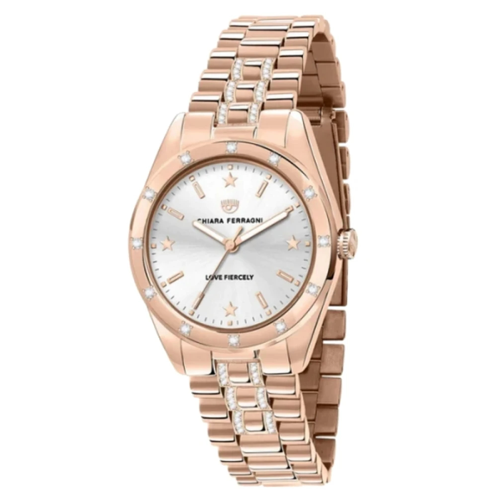 Chiara Ferragni Collection Damen Rosa - Pinkfarbene Quarzuhr Aus Edelstahl - Accessories - One Size