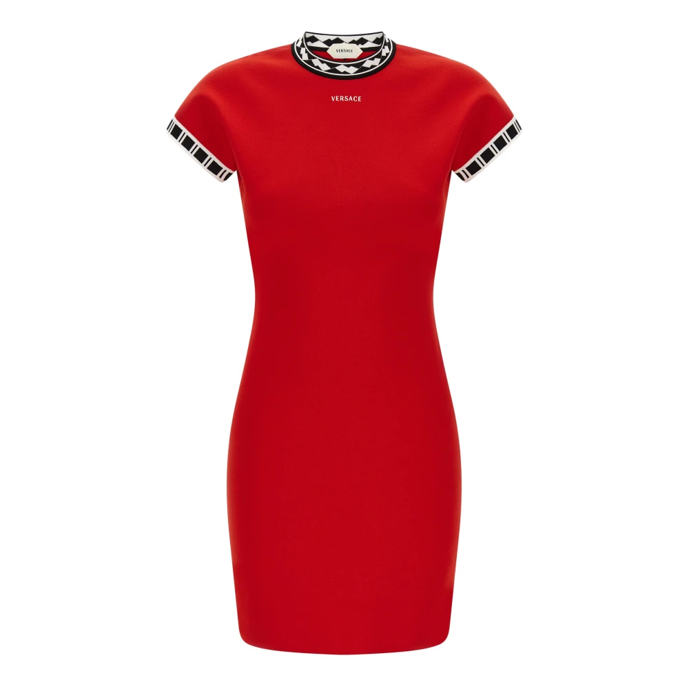 Versace Damen Rot - Baumwoll-Strickkleid - Dresses - M