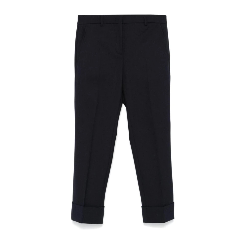 Incotex Damen Schwarz - Cropped Hose Mit Umschlag - Trousers - K -L