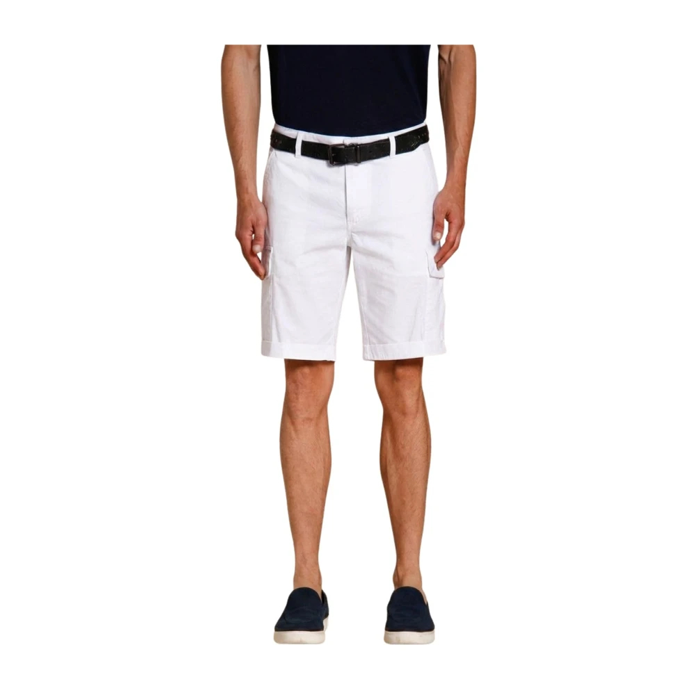 Mason's Herren Weiß - Chile Bermuda Cargo - Shorts - L