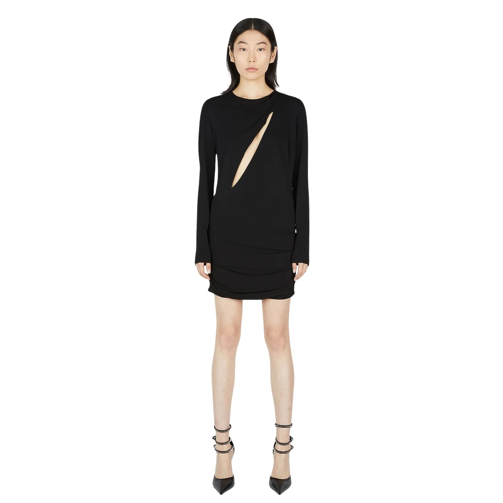 Versace Damen Schwarz - Slashed Mini Dress - Dresses - K - Xs