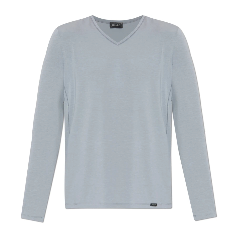 Hanro Herren Grau - Langärmeliges Unterhemd-T-Shirt - Tops - Xl