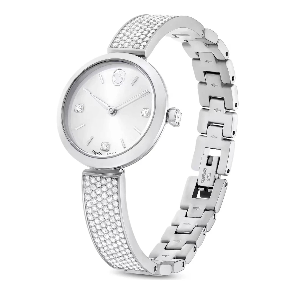 Swarovski Illumina Uhr, Schweizer Produktion, Metallarmband, Edelstahl Silberfarben - Bild 5