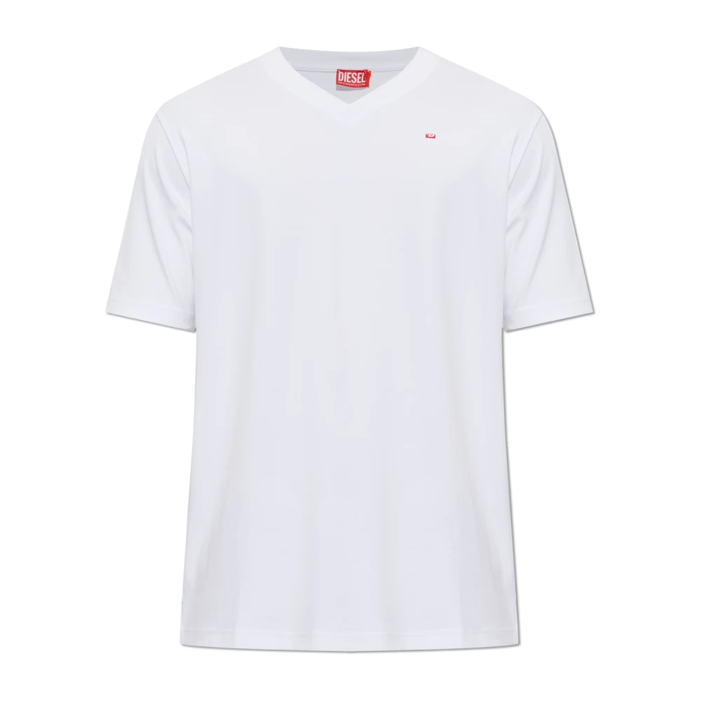 Diesel Herren Weiß - T-Adjust-V-Microdiv T-Shirt - Tops - 3XL
