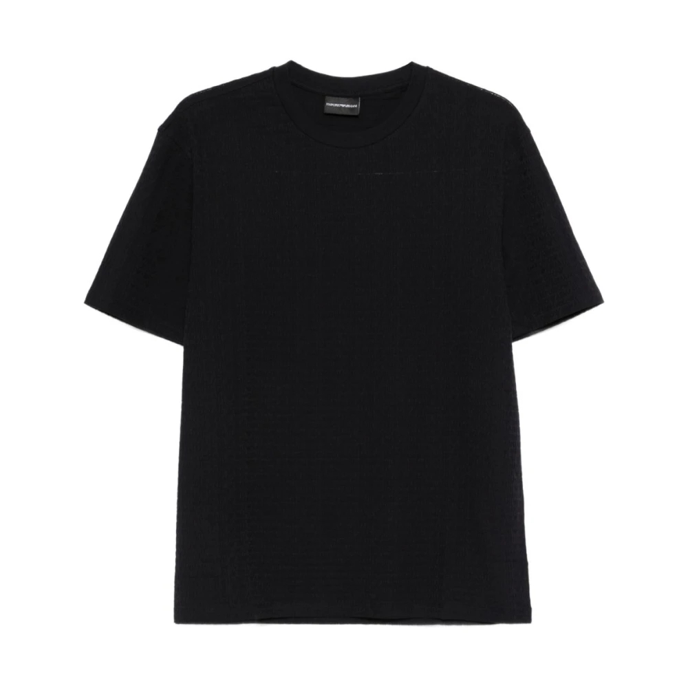 Emporio Armani - T-Shirt Mit Logo-Muster - Tops - Herren - Schwarzk - Xl
