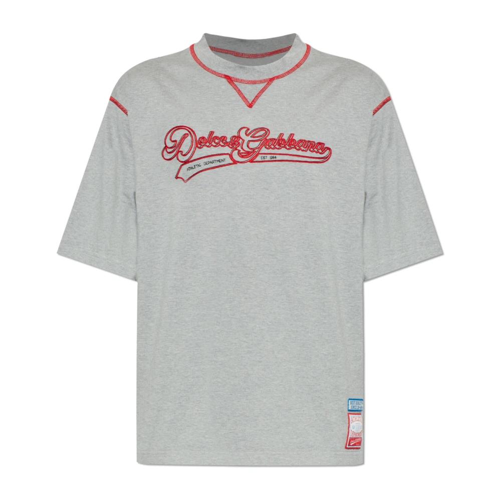 Dolce & Gabbana Herren Grau - Logo T-Shirt - Tops - S