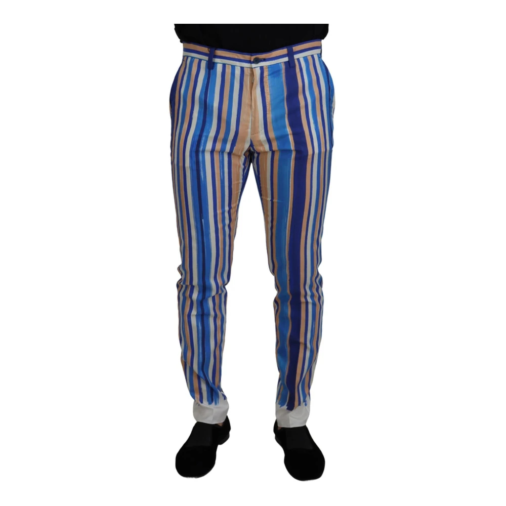 Dolce & Gabbana Herren Multicolor - Slim-Fit Hosen - Trousers - Mehrfarbig -S