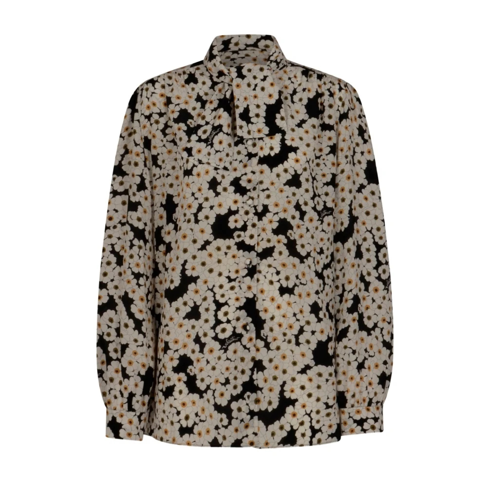 Valentino Damen Schwarz Schluppenbluse Aus Seide, Gr. 36 - Bild 7