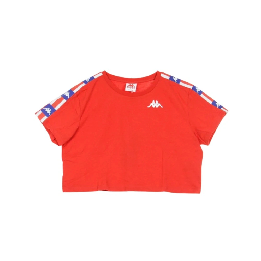 Kappa Damen Rot - Authentisches T-Shirt La Basma /Blau - Tops - M