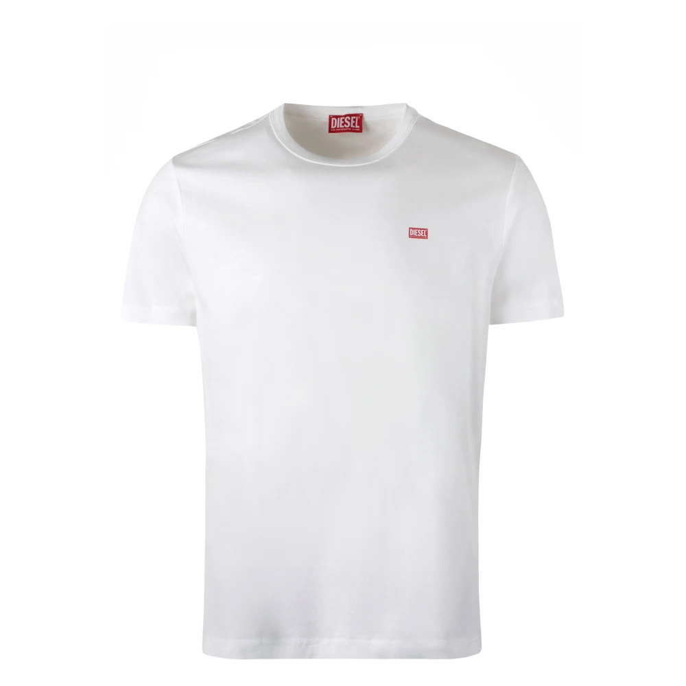 Diesel Herren Weiß - Baumwoll-T-Shirt Mit Rundhalsausschnitt - Tops - L