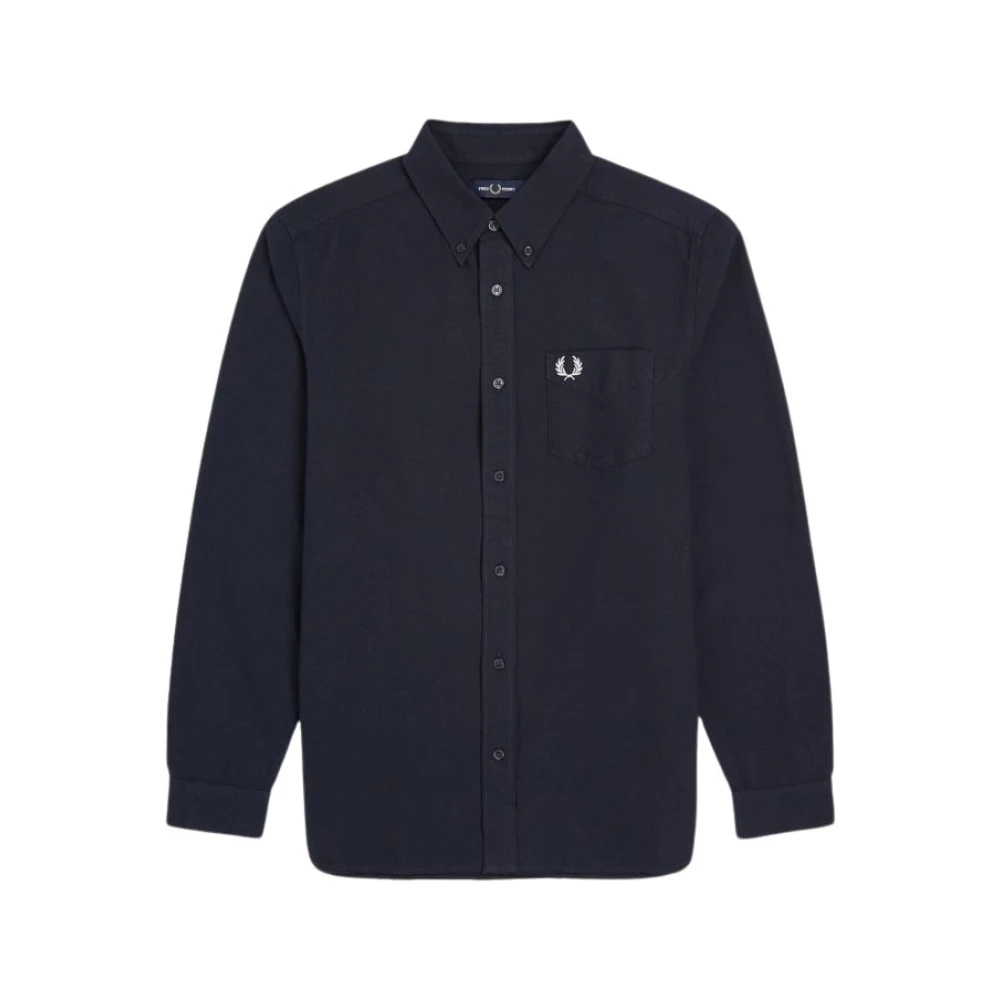 Fred Perry Herren Marine Für M5516 Blaues Oxfordhemd (Xxl), Lässig, Baumwolle, Klassisch, Langarm - Bild 7