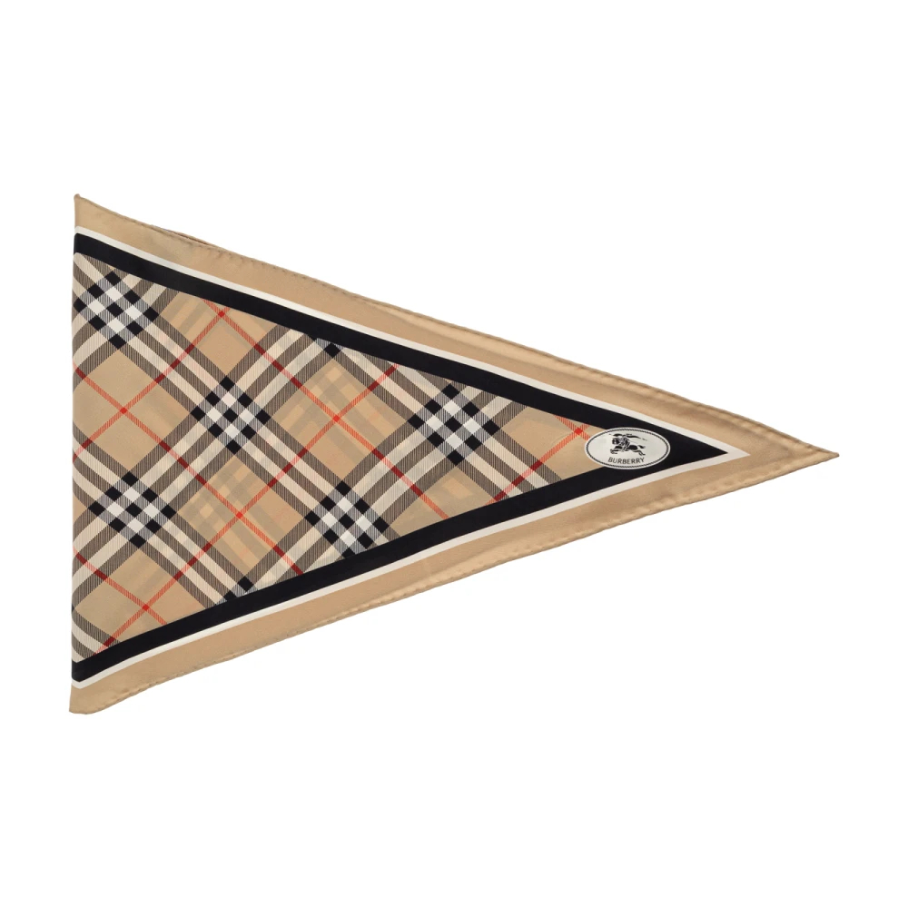 Burberry Unisex Beige - Seidenschal Mit Karomuster - Accessories - One Size