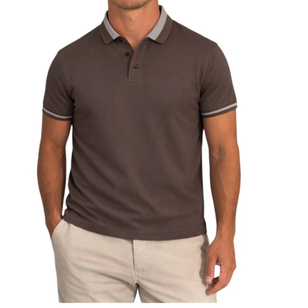 Emporio Armani Herren Braun - Piqué Polo Shirt - Tops - 2XL