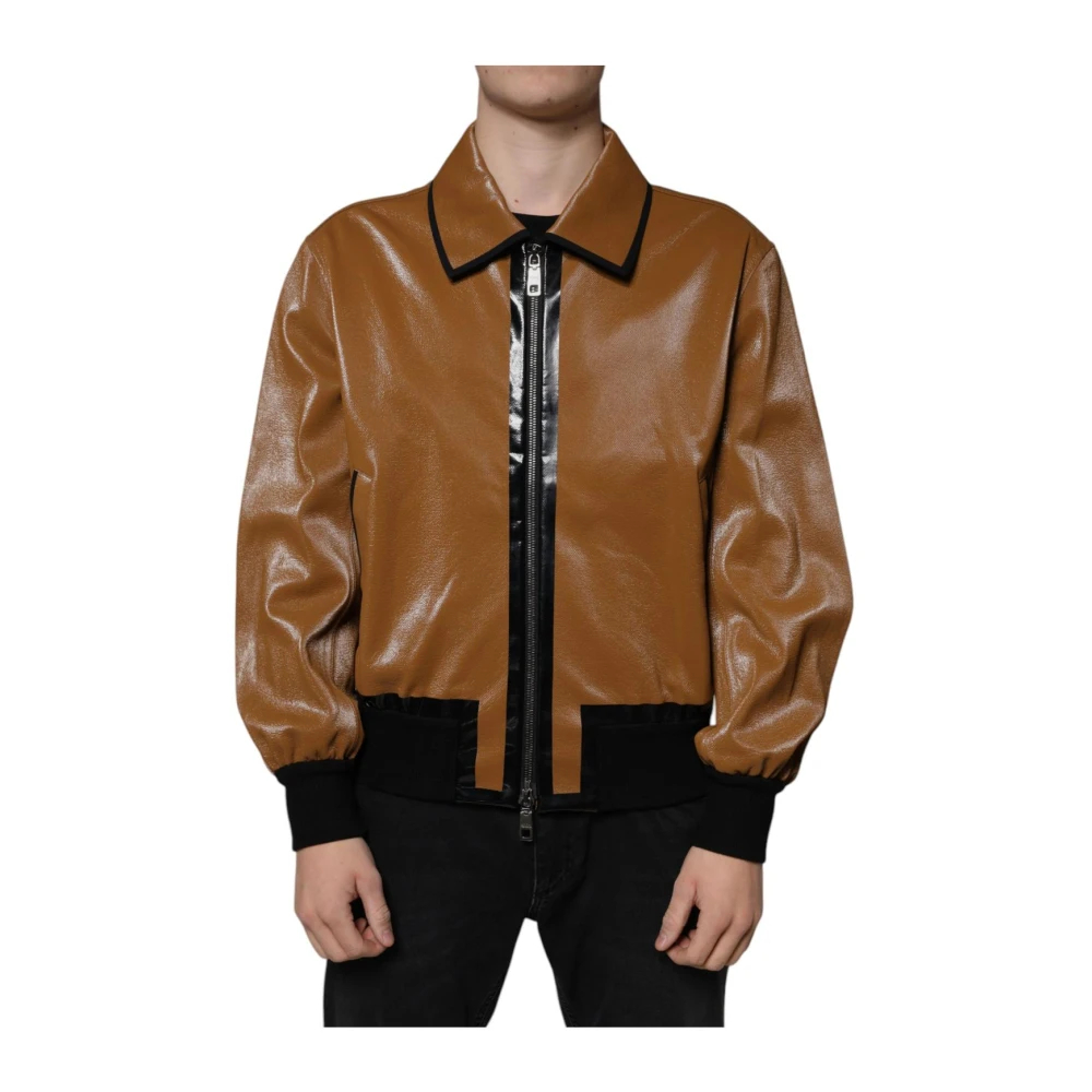 Dolce & Gabbana Herren Braun - E Leder Bomberjacke - Jackets - M
