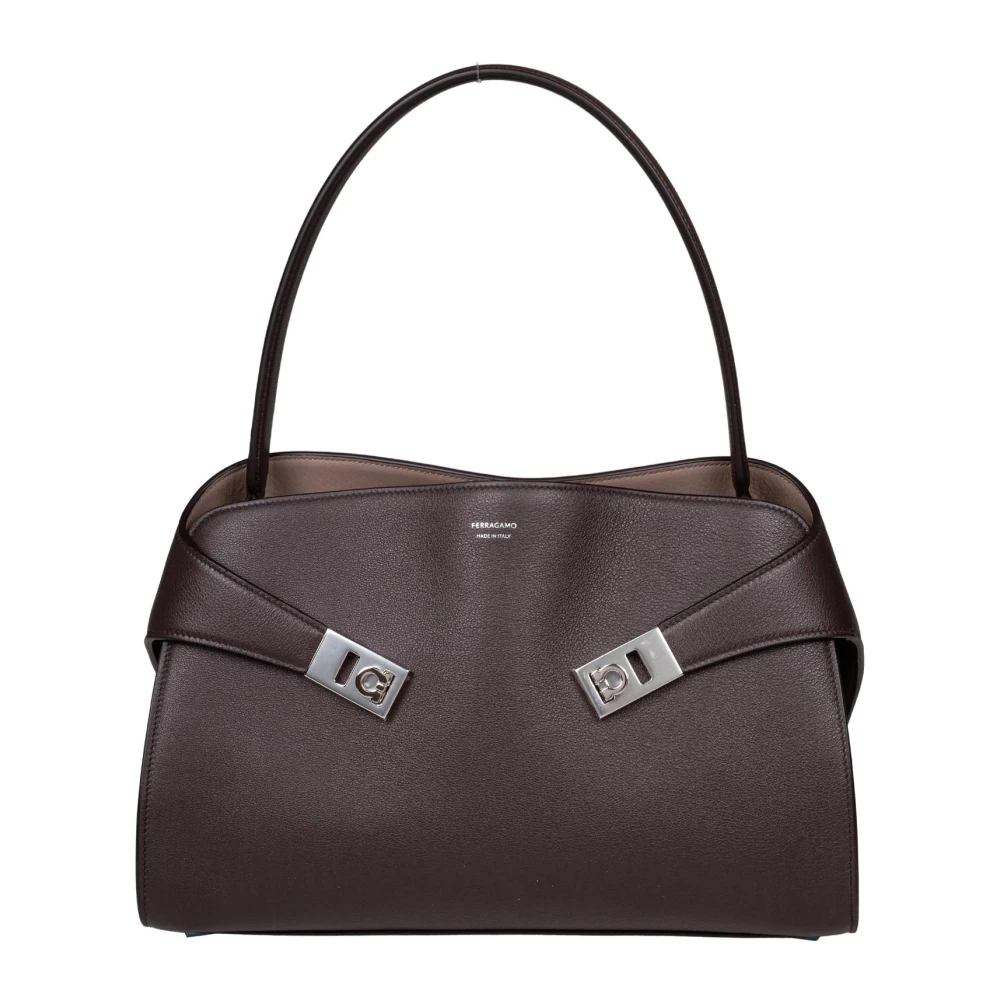 Ferragamo Damen Braun Hug Soft Schultertasche (M) - Bild 5