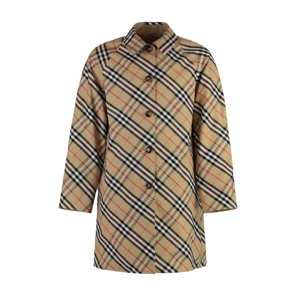 Burberry Herren Beige - Trenchcoat Mit Karomuster - Coats - Xl