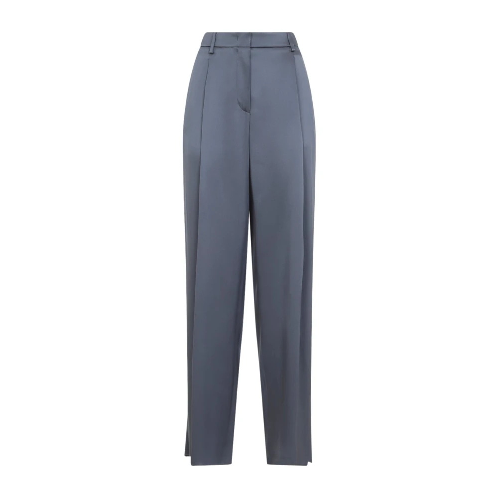 Giorgio Armani Damen Grau - Seidenhose Mit Bundfalten - Trousers - M