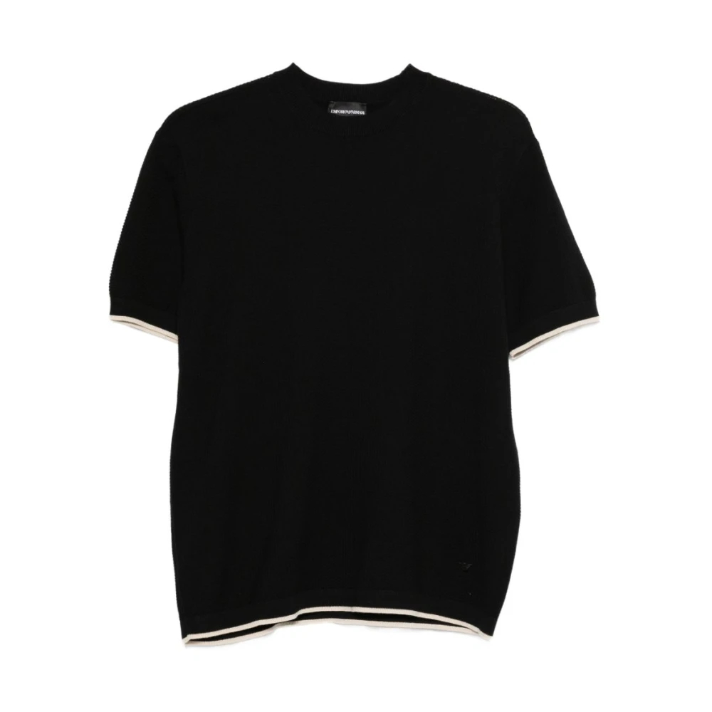 Emporio Armani Herren Schwarz - Logo T-Shirt - Tops - K - 2XL