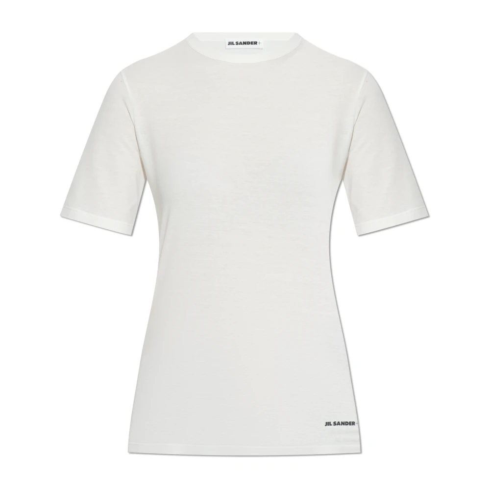 Jil Sander Damen Weiß - T-Shirt Mit Logo - Tops - S
