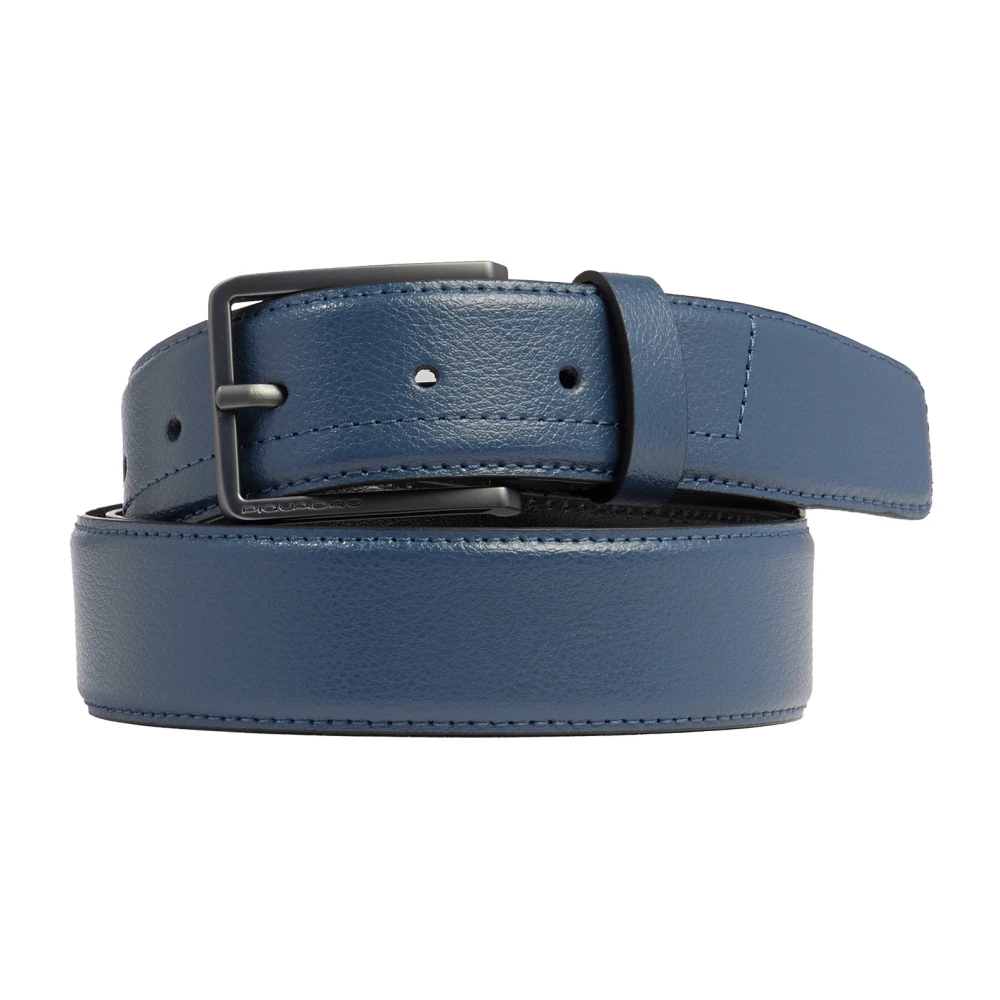 Piquadro Herren Blau - Ledergürtel Mit Dornschließe - Accessories - One Size