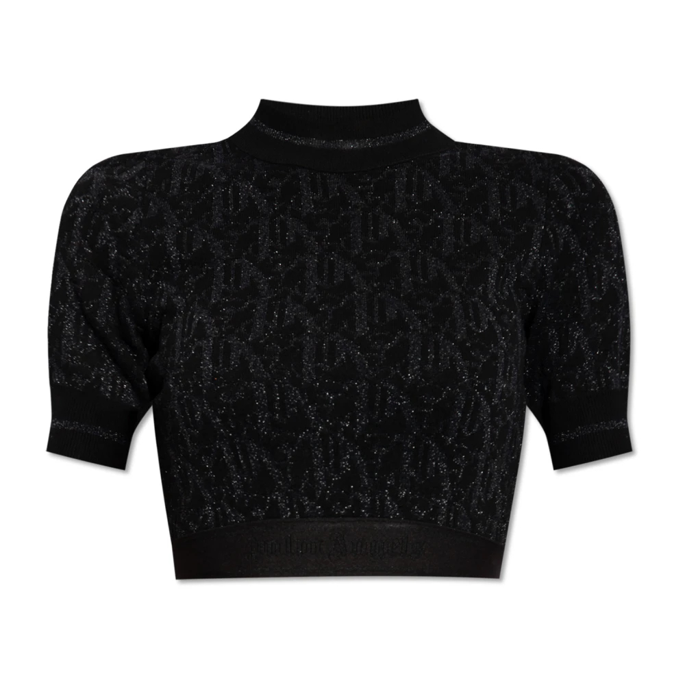 Palm Angels Damen Schwarz - T-Shirt Mit Logo - Tops - K -Xs