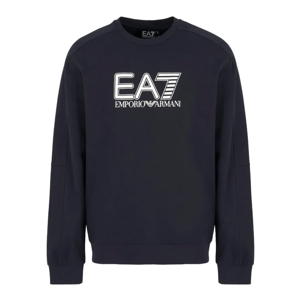 Emporio Armani Ea7 Herren Blau - Es Logo Sweatshirt - Sweatshirts & Hoodies - 2XL