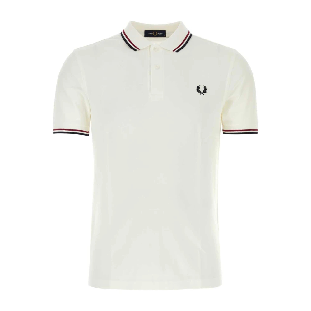 Fred Perry, Herren, Shirts, Twin Tipped Polo Shirt Short Sleeve Snow White, Weiss, (M) - Bild 14