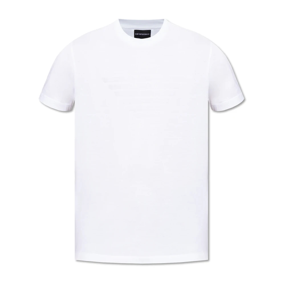 Emporio Armani Herren Weiß - T-Shirt Mit Logo - Tops - S