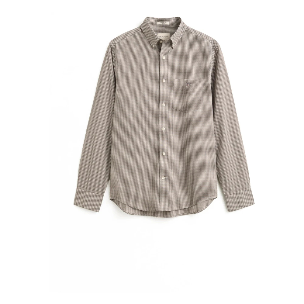 Gant Marron Langarmshirt Classic Gingham - Bild 6