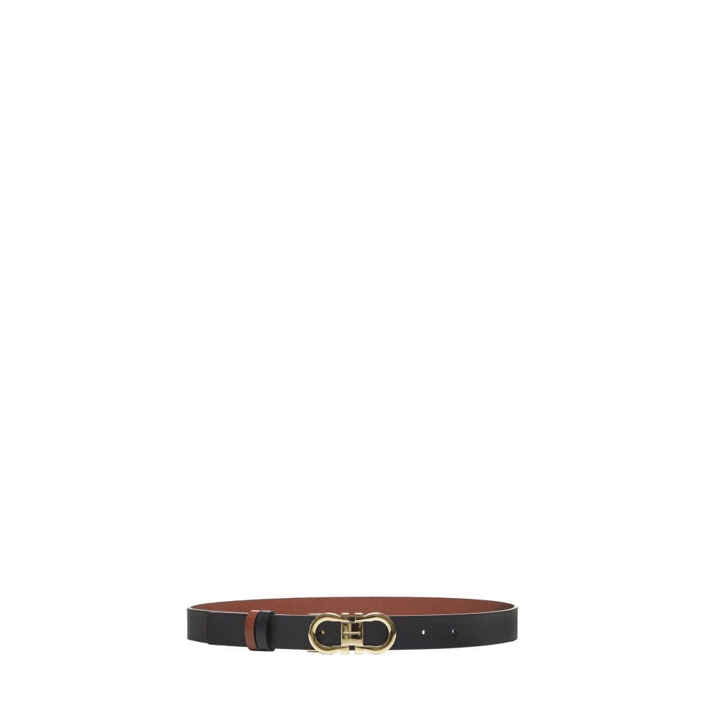 Ferragamo - Wendbarer Ledergürtel Mit Gancini-Schließe - Accessories - Damen - Schwarzk - 85 Cm - Bild 5