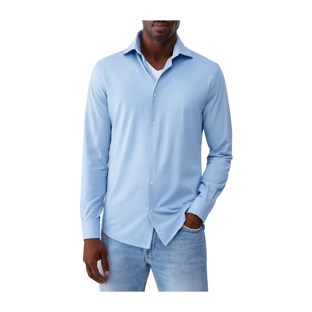 Liu Jo Herren Blau - Stretch Poplin Classic Shirt - Shirts - M