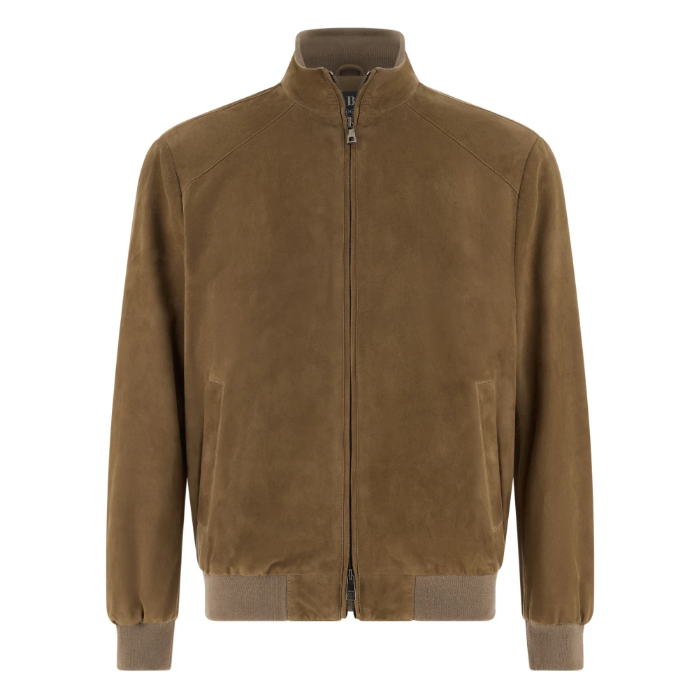 Boggi Milano Herren Beige - Bomberjacke Aus Echtem Wildleder - Jackets - M