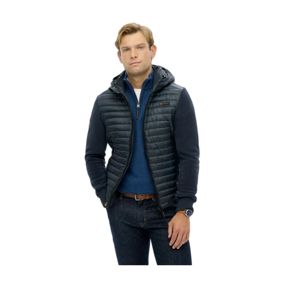 Superdry Herren Marine Für M5012294a Sturmfleece-Hybridmantel Mit Kapuze (S), Lässig, Recyceltes Polyester, Nachhaltig, - Bild 6