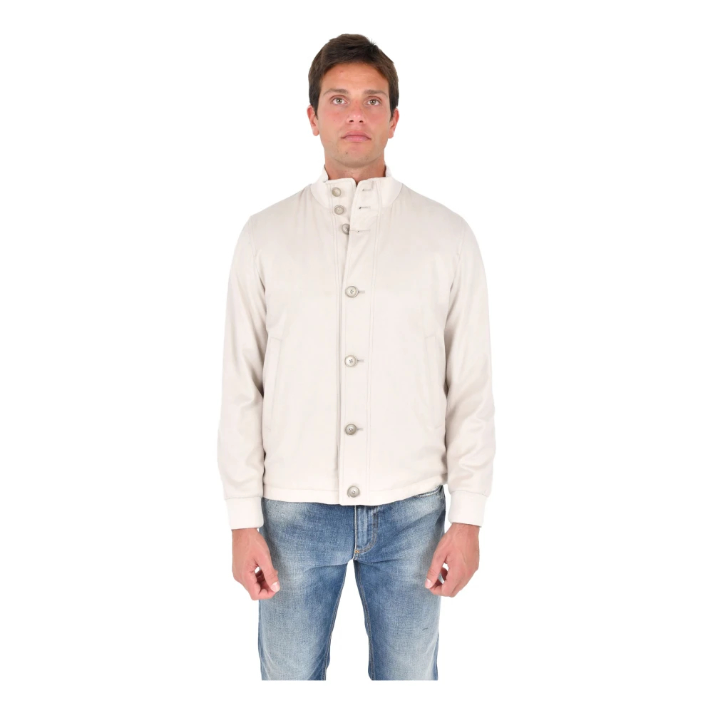 Herno Herren Weiß - Jacke Mit Knopfleiste - Jackets - 2XL