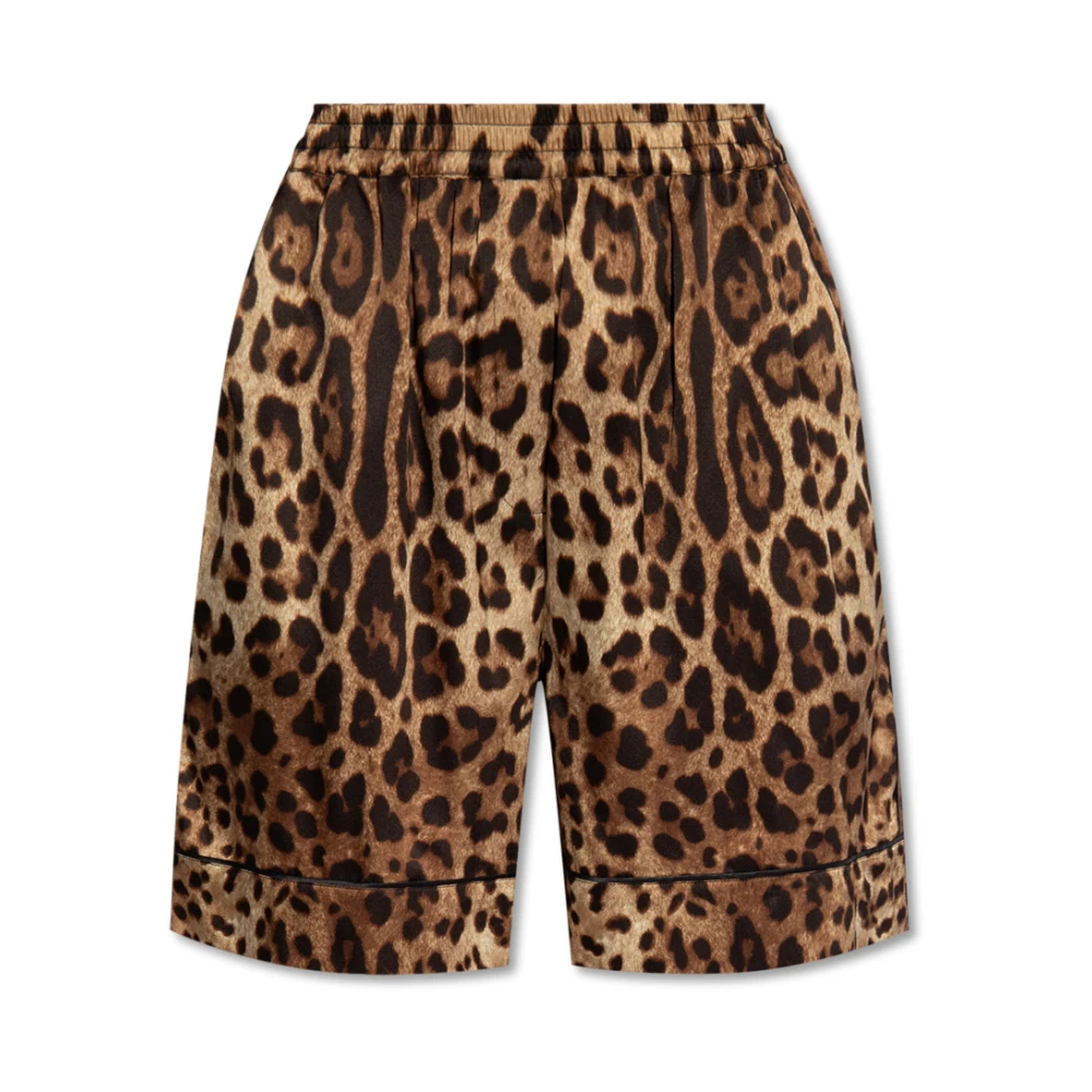 Dolce & Gabbana Damen Braun - Shorts Mit Tiermotiv - Shorts - Xs