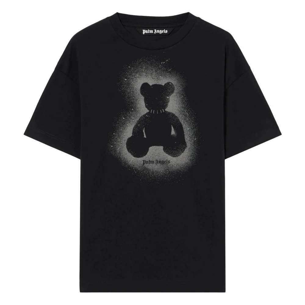 Palm Angels Herren Schwarz - Spray Bear Over Tee - Tops - K -L
